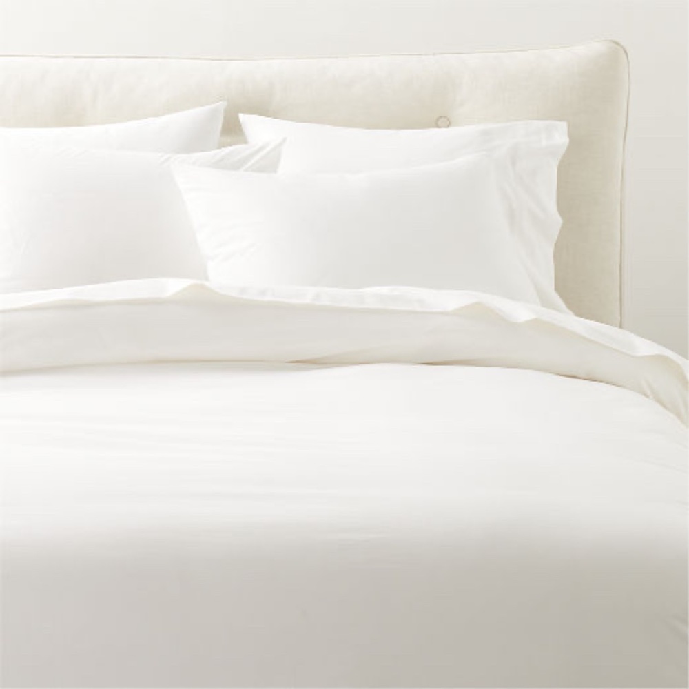 CB2 Weekender Chambray Queen Duvet Cover